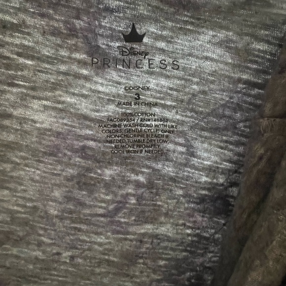 Torrid Disney Cinderella Gray and Purple Floral Women's Tee - Picture 4 of 4